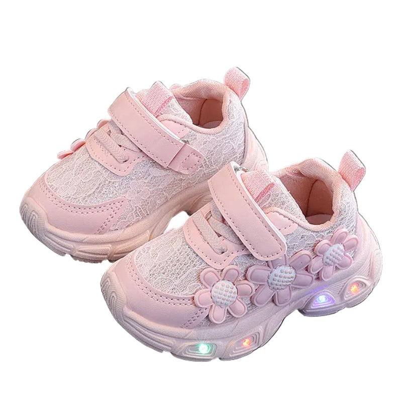 Girls Petal Princess Light-Up Sneakers