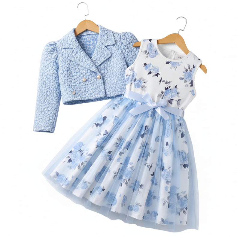 Princess Petal Ensemble Dress 2-Piece Outfit Set