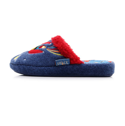 Kids Space Rocket Cozy Home Slippers