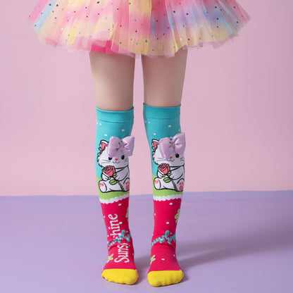Kids Cute Cartoom Knee-High Crazy Socks