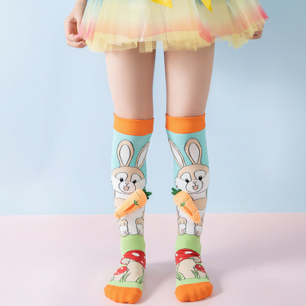 Children's 3D Cartoon Knee-High Crazy Socks