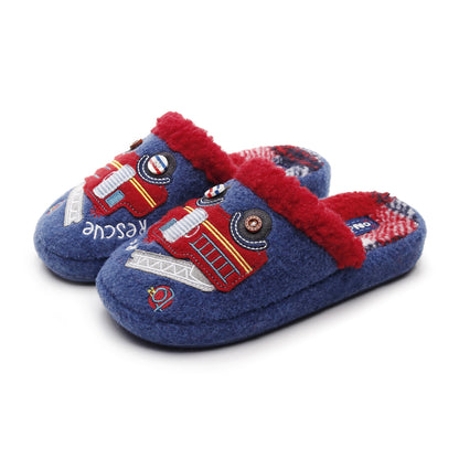Children's Firefighter Rescue Closed-Toe Home Slippers