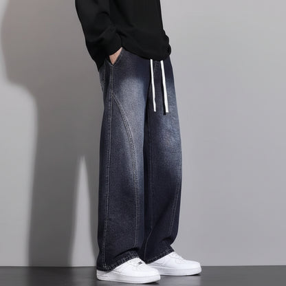 Men's Wide-Leg Denim Baggy Jeans