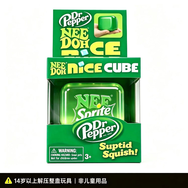 Soda-Themed "Suptid Squish" Nice Cube Stress Reliever Sensory Fidget Toy