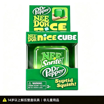 Soda-Themed "Suptid Squish" Nice Cube Stress Reliever Sensory Fidget Toy