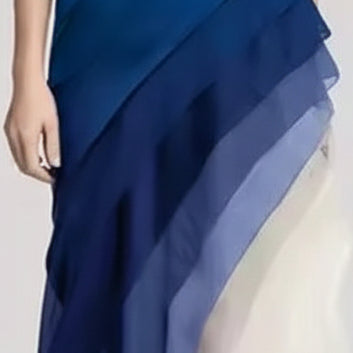 Ombré Layered Organza Maxi Dress.