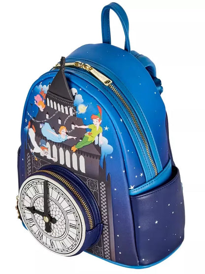 Loungefly x Disney Peter Pan Clock Glow in the Dark Mini Backpack