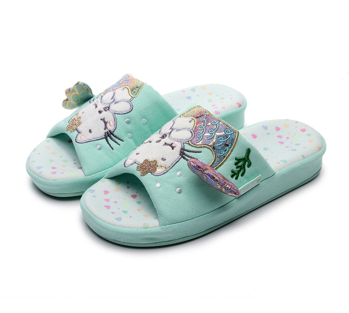 Children's Mermaid Cat Home Slippers