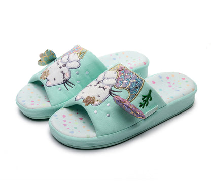 Children's Mermaid Cat Home Slippers