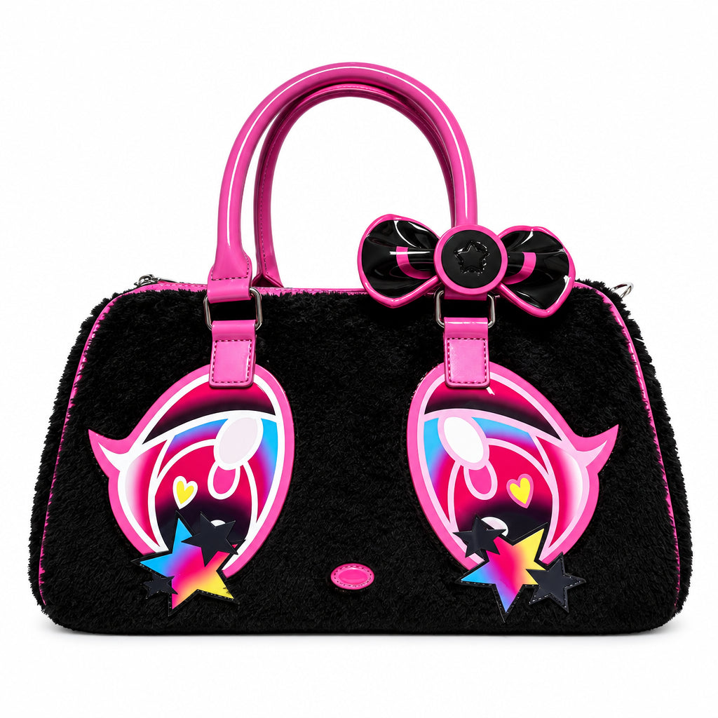 Harajuku Anime Eyes Plush Boston Bag