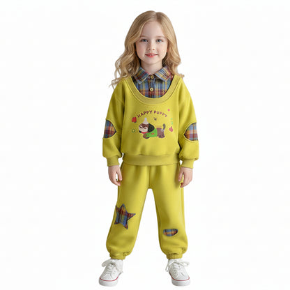 Kids Happy Puppy 2-Piece Outfit Set