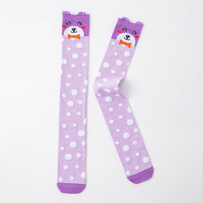 Girl's Adorable Animal Themed Over-The-Knee Crazy Socks