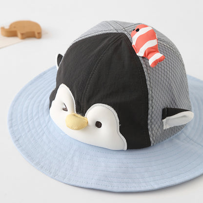 Children's Adorable Penguin Sun Protection Bucket Hat