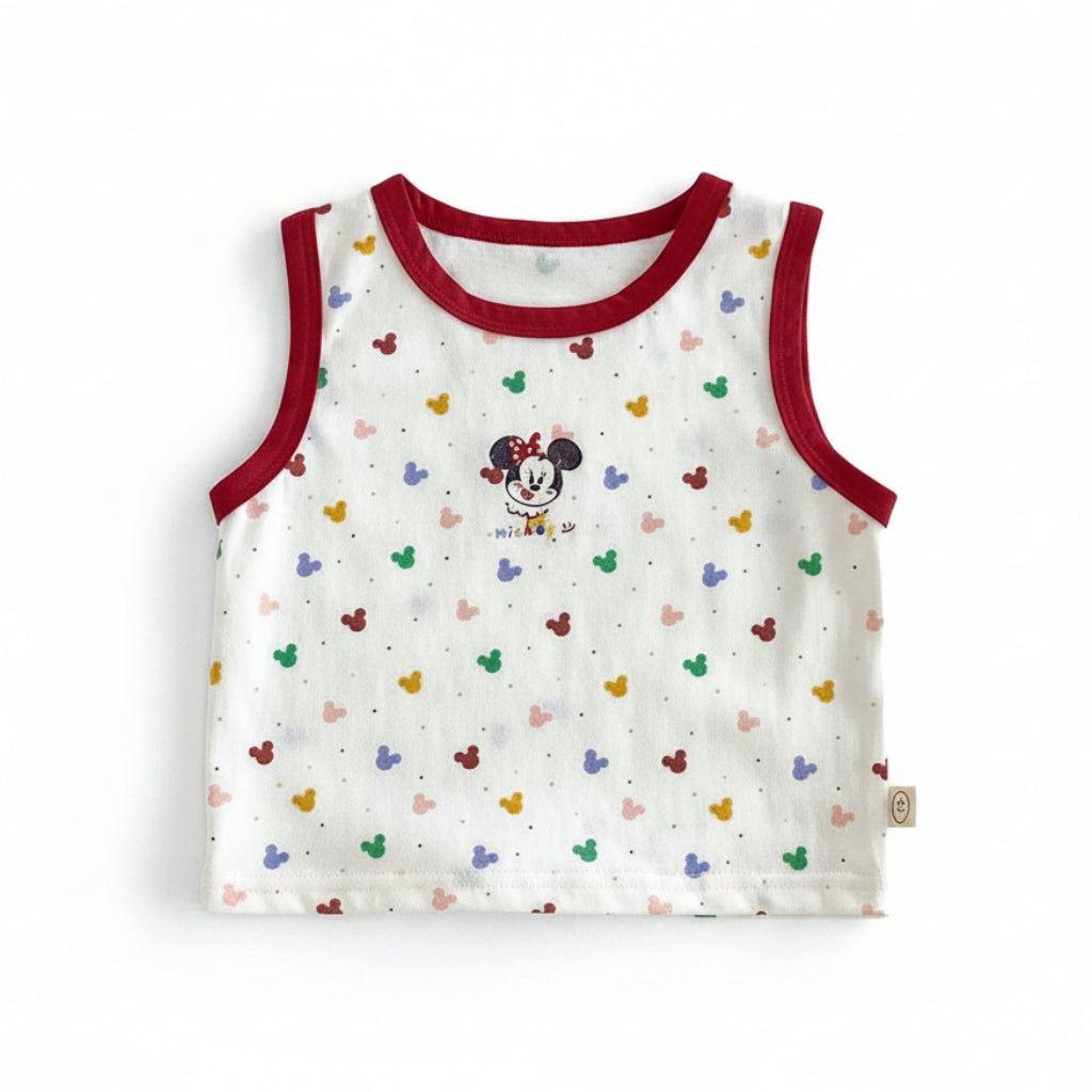 Minnie Mouse Girl's Denim Shorts Outfit Set