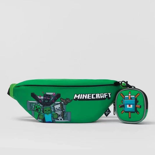 Minecraft Waist Bag / Crossbody Bag and Detachable Coin Purse Combo