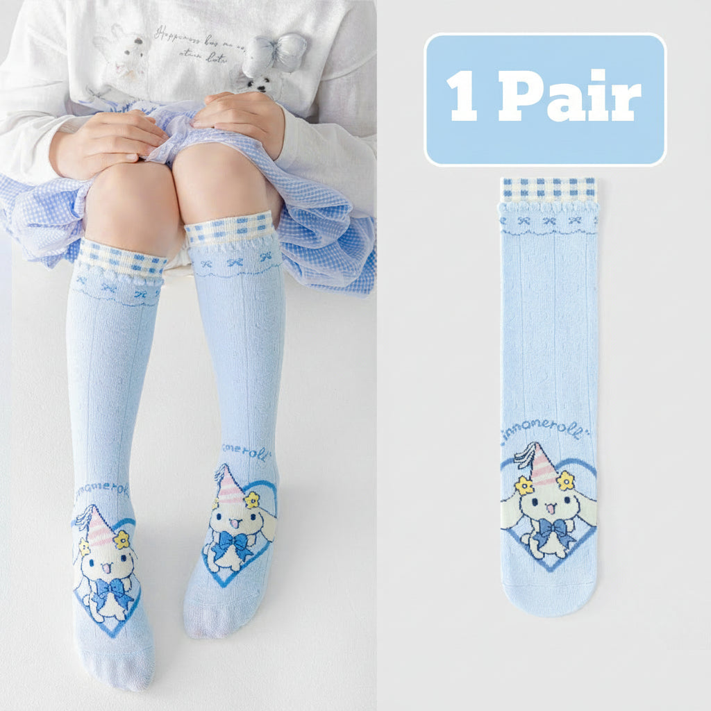Girls' Kawaii Sanrio Characters Breathable High Socks