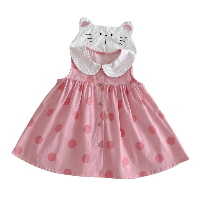 Girls' Pink Cat Outfit Set