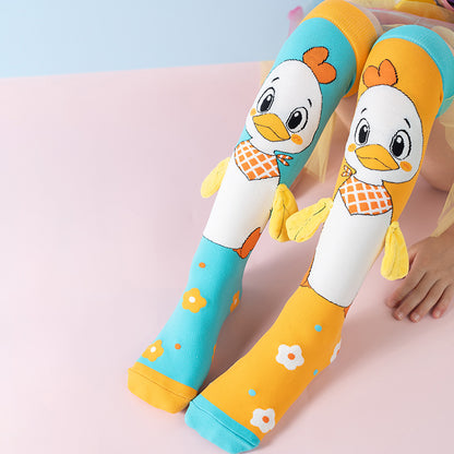 Children's 3D Cartoon Knee-High Crazy Socks