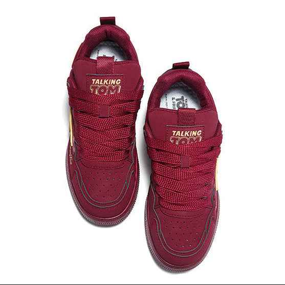 TALKING TOM | Suede Sports Board Shoes - Burgundy