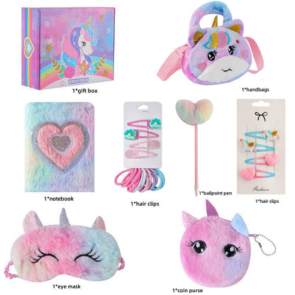 Children's Unicorn Stationery and Hairpins Gift Set Box