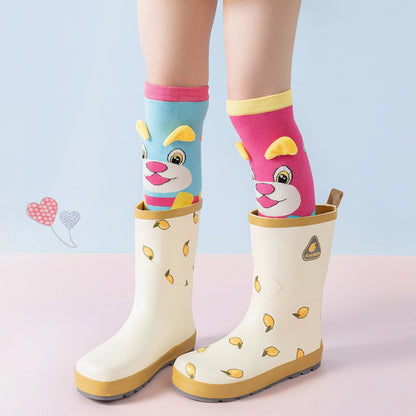 Children's 3D Cartoon Knee-High Crazy Socks