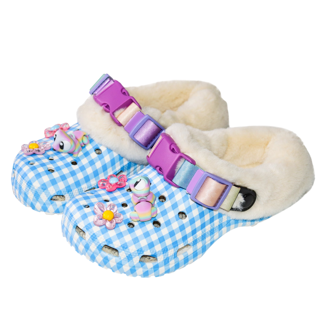 AeroGrip Gingham Clog Sandals