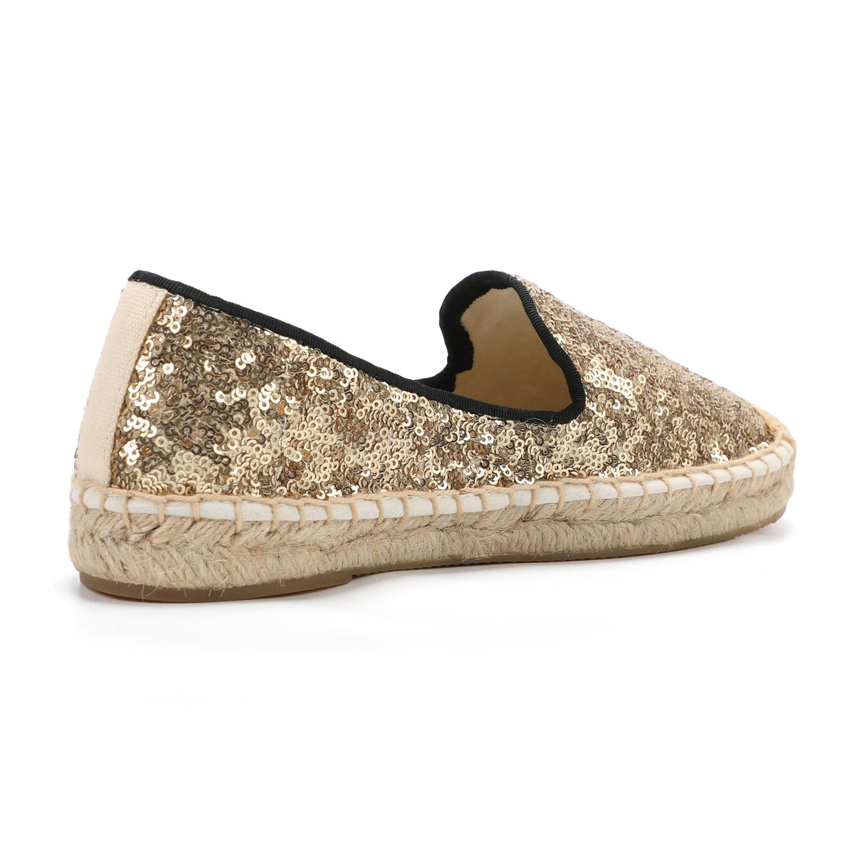 TONIVIS Women's Slip-On Sequin Espadrille Flats