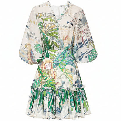 Flairish High Waist Mini Dress.