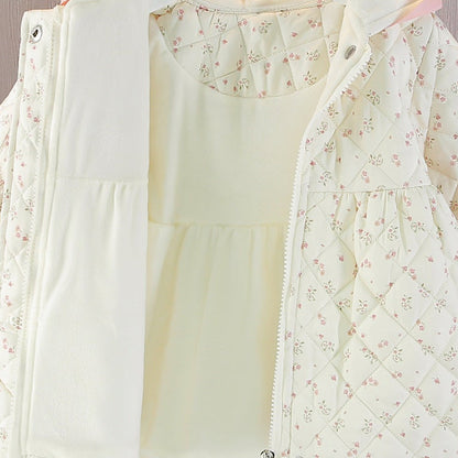 Girls' Flora Bow Hooded Jacket