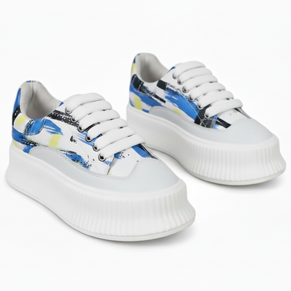 Women's Wave Platform Shoes (Blue)