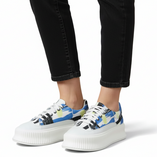 Women's Wave Platform Shoes (Blue)