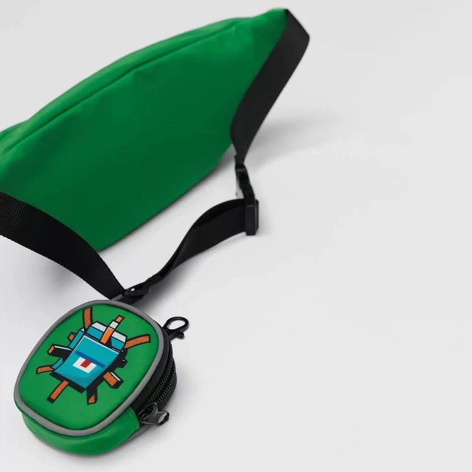 Minecraft Waist Bag / Crossbody Bag and Detachable Coin Purse Combo
