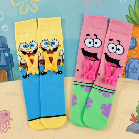 SpongeBob & Patrick 3D Crew Socks - Couple/BFF Socks