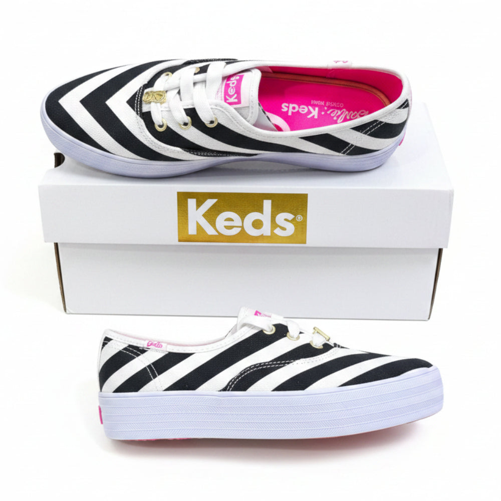 Barbie x Keds Women's Point Striped Platform Sneakers