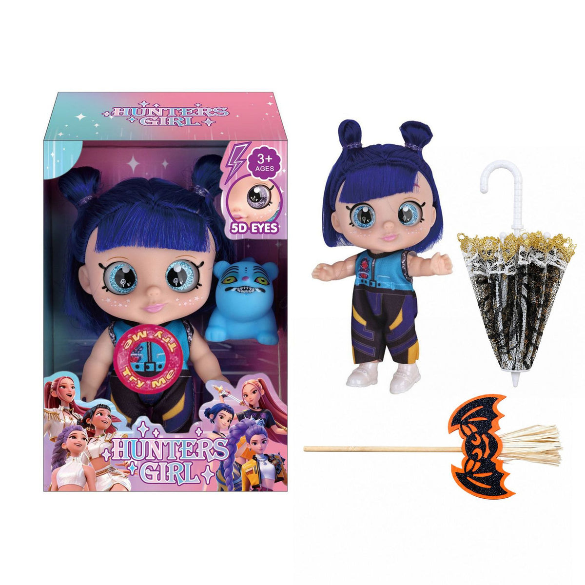Hunters Girls Magic Witch Halloween Doll Playset