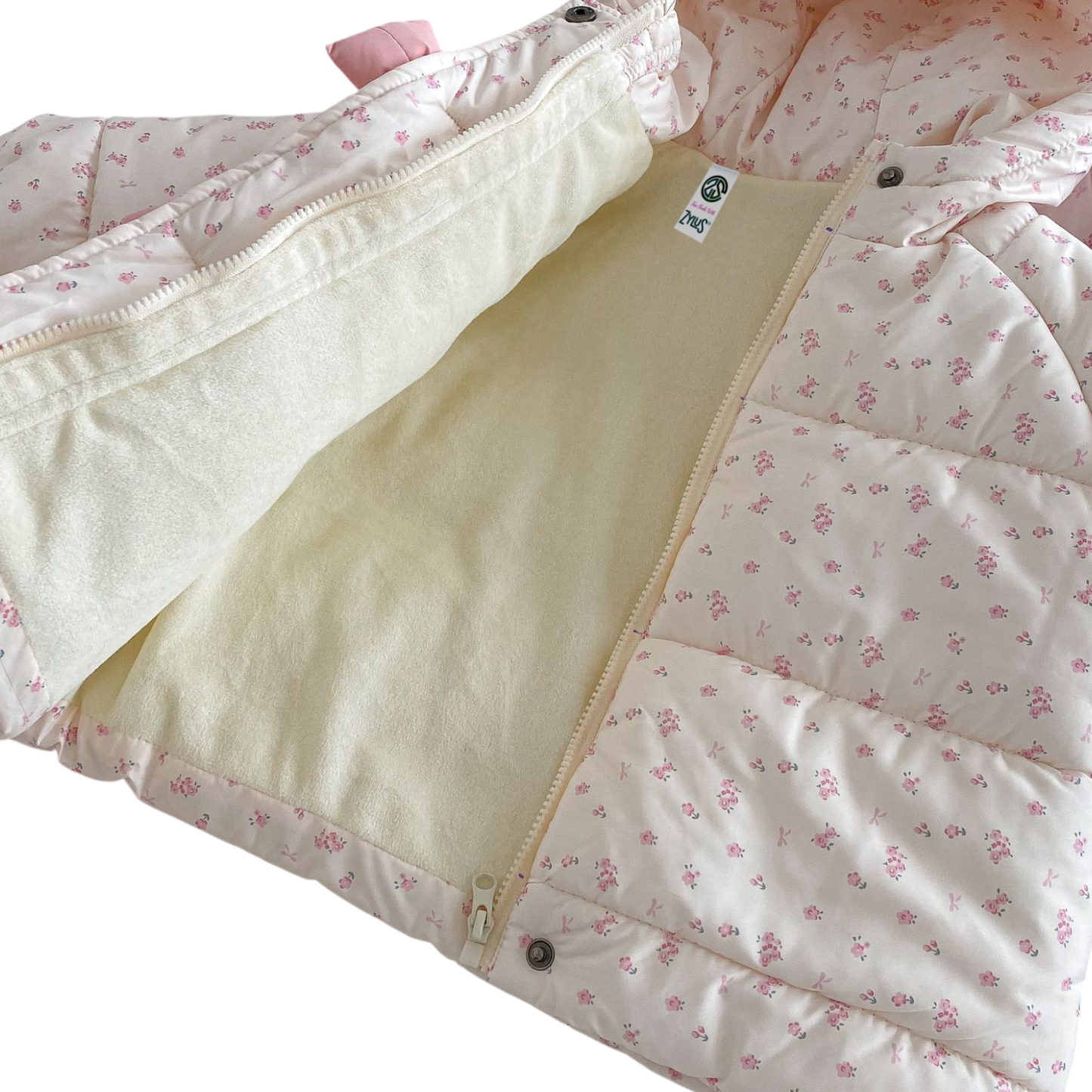 Girls' Flora Bow Hooded Classic Puffer Jacket
