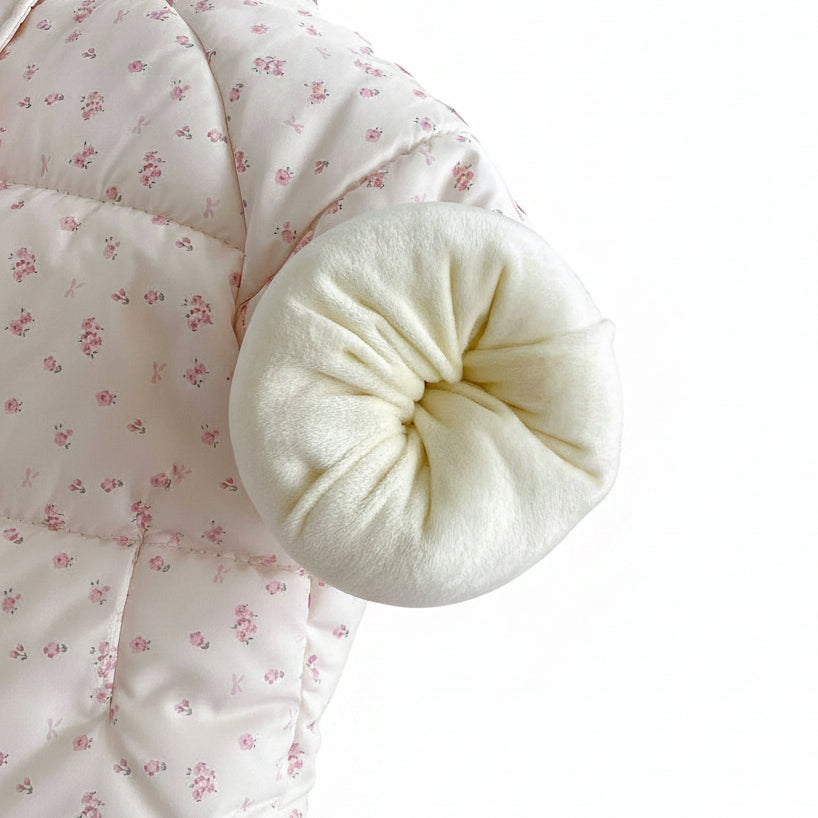 Girls' Flora Bow Hooded Classic Puffer Jacket