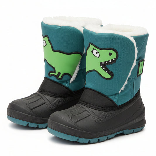 Children's Cute Cartoons Winter Hug Snow Boots - Dinausor