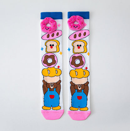 Silly Treats 3D Knee-High Crazy Socks
