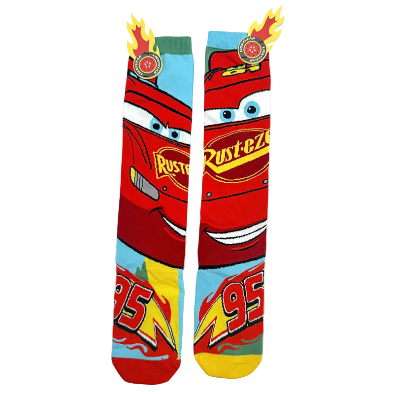 Lightning McQueen Knee-High Crazy Socks