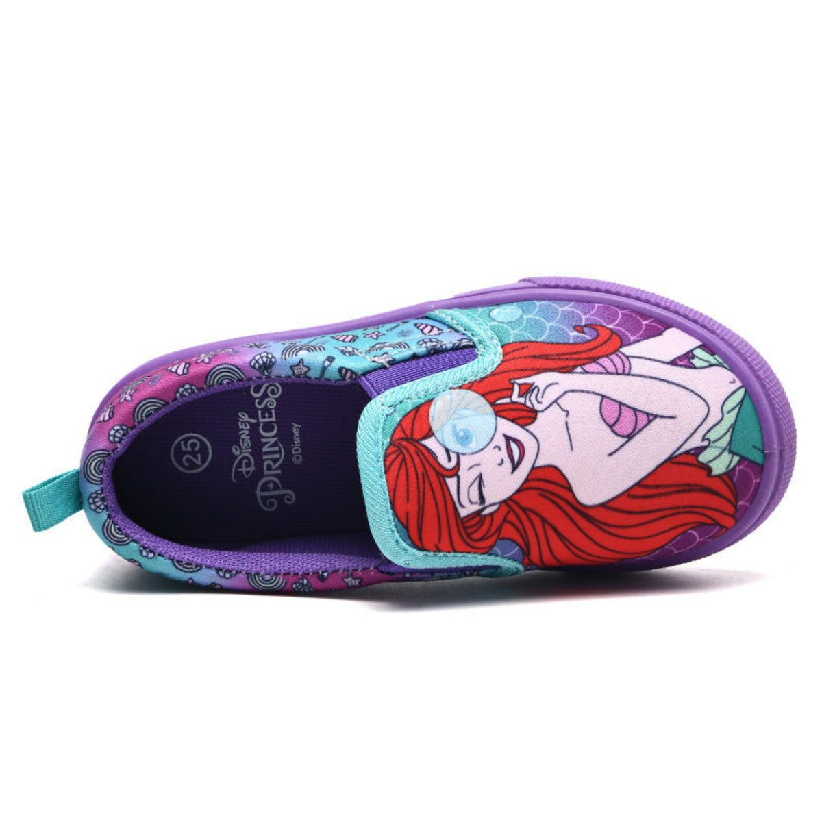 Disney Princess Ariel Girls' Slip-On Canvas Shoes