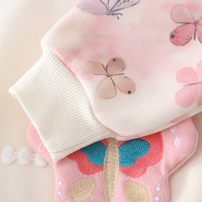 Pixie Dust Butterfly Girls' Sweatshirt and Sweatpants 2-Piece Outfit Set