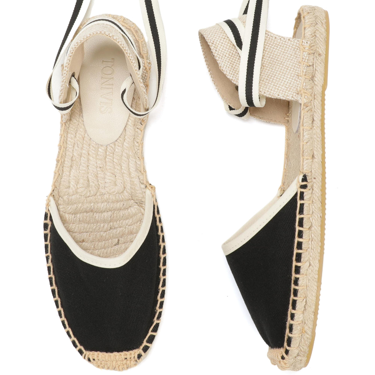 TONIVIS Women's Lace-Up Espadrille Shoes
