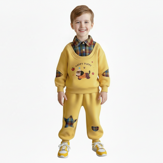 Kids Happy Puppy 2-Piece Outfit Set
