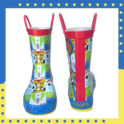 Disney Pixar Toy Story Kids Rain Boots with Easy-Pull Handles