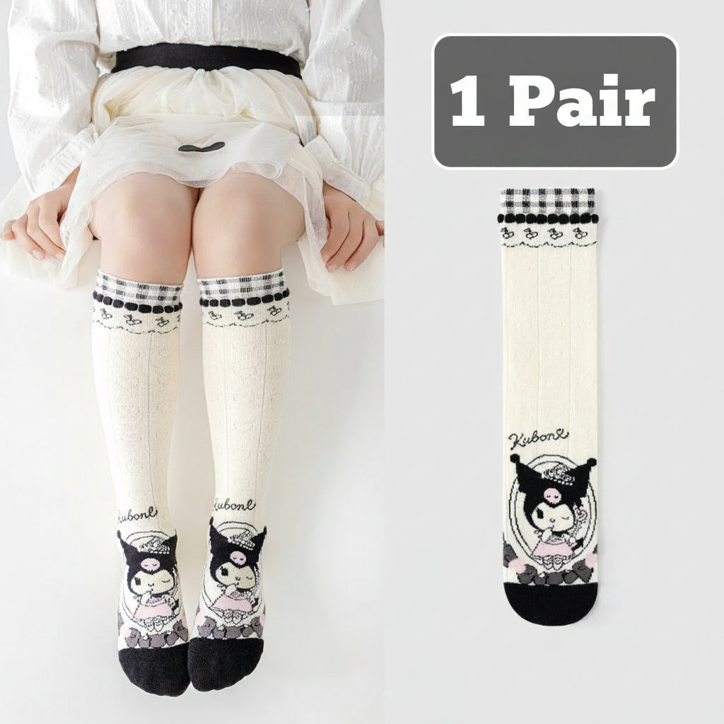 Girls' Kawaii Sanrio Characters Breathable High Socks