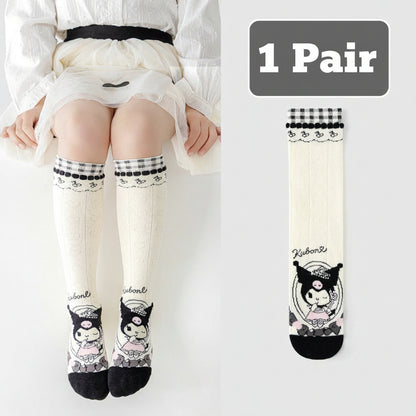 Girls' Kawaii Sanrio Characters Breathable High Socks