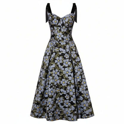 Fiore Twilight Suspender Midi Dress.