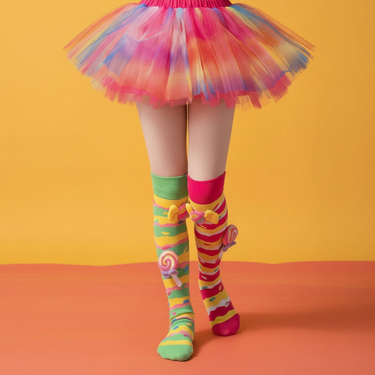 Silly Treats 3D Knee-High Crazy Socks