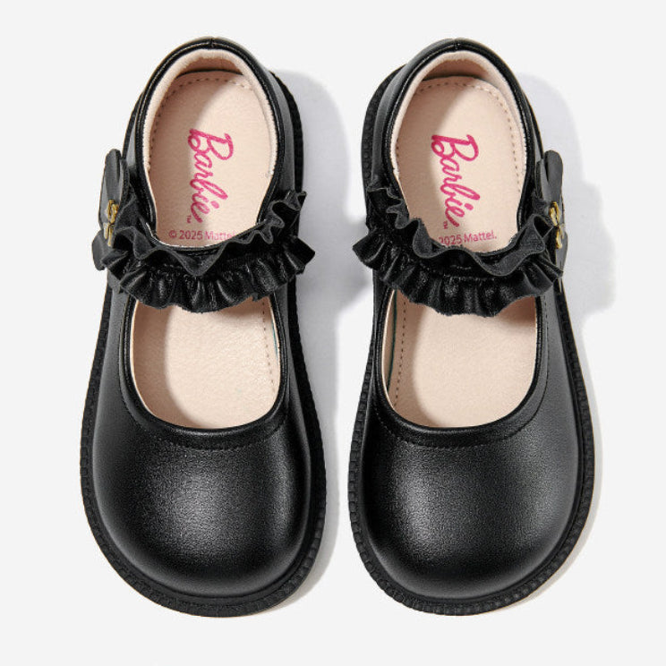 Barbie | Girls' Princess Black Leather Shoes